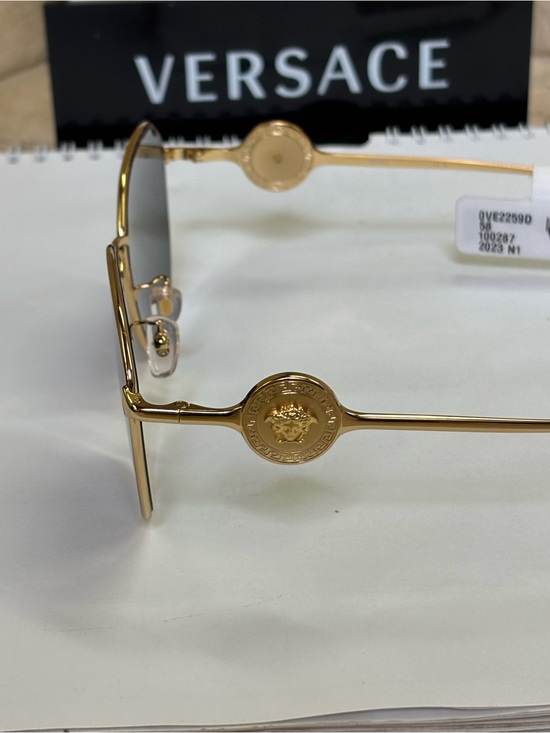New Versace MOD2259-D 1002/87 Gold Frame Sunglasses with Grey Lenses main image 7